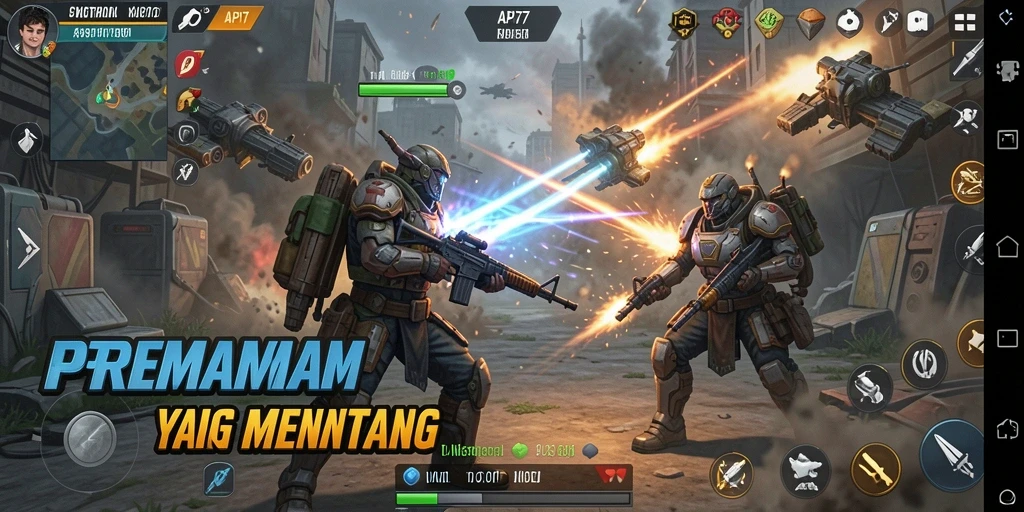 Screenshot API77 yang menampilkan aksi strategi yang mendebarkan.