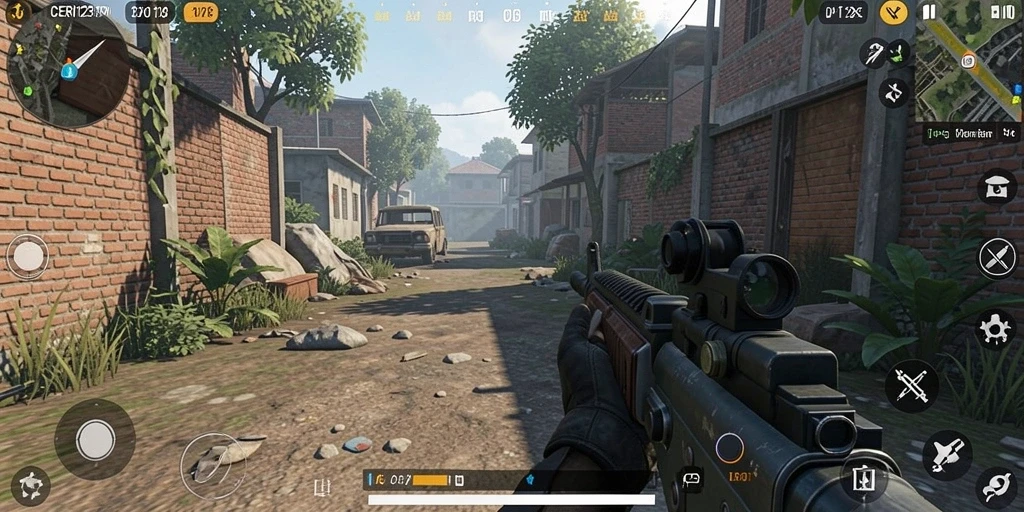 Screenshot CERI123 menampilkan intensitas gameplay TPS yang mendebarkan.