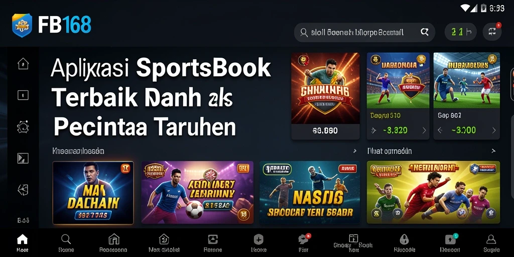 Tampilan aplikasi FB168 dengan antarmuka taruhan yang menarik.