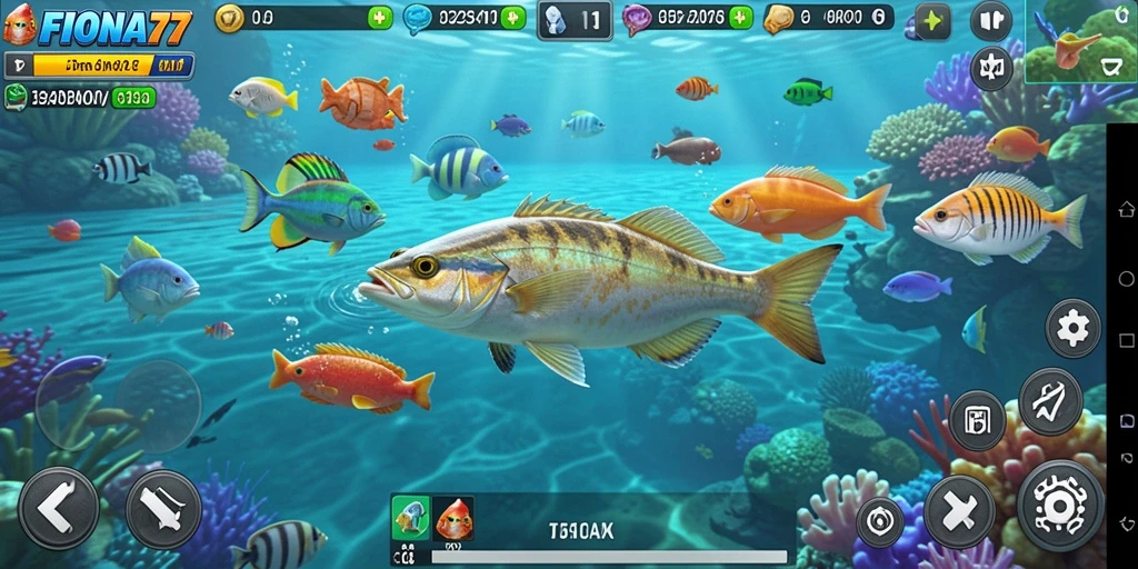 Gameplay FIONA77 yang seru dalam berburu ikan.