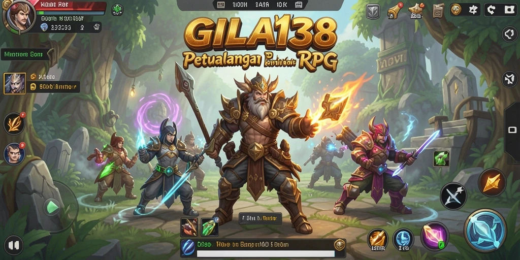 Screenshot GILA138 menunjukkan pertempuran seru antara karakter dalam dunia RPG.
