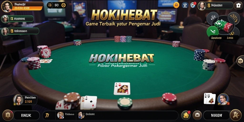 Gameplay seru HOKIHEBAT dengan variasi permainan poker.