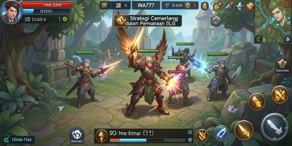 Tampilan gameplay menakjubkan dalam permainan SLG strategis.