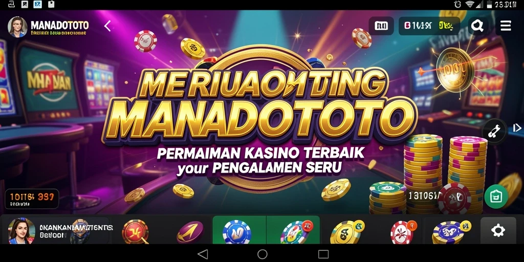 Tampilan menarik dari permainan kasino di MANADOTOTO.