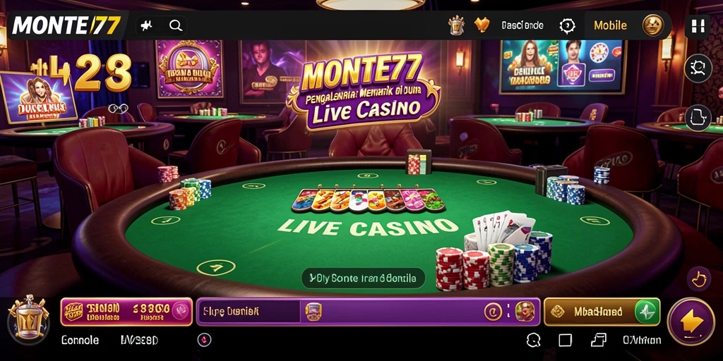 Tampilan gameplay Live Casino yang menarik dan interaktif.