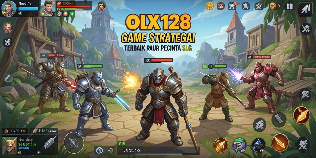 Tampilan screenshot gameplay OLX128 dengan aksi pertempuran epik.