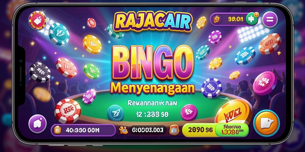 Tampilan dinamis permainan Bingo di RAJACAIR.