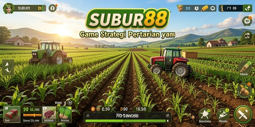 Screenshot gameplay SUBUR88 menampilkan pertanian yang subur dan aktif.