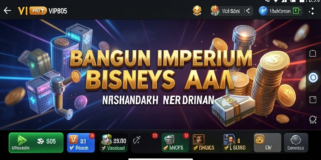 Screenshot gameplay VIP805 yang menampilkan aksi membangun bisnis Tycoon.